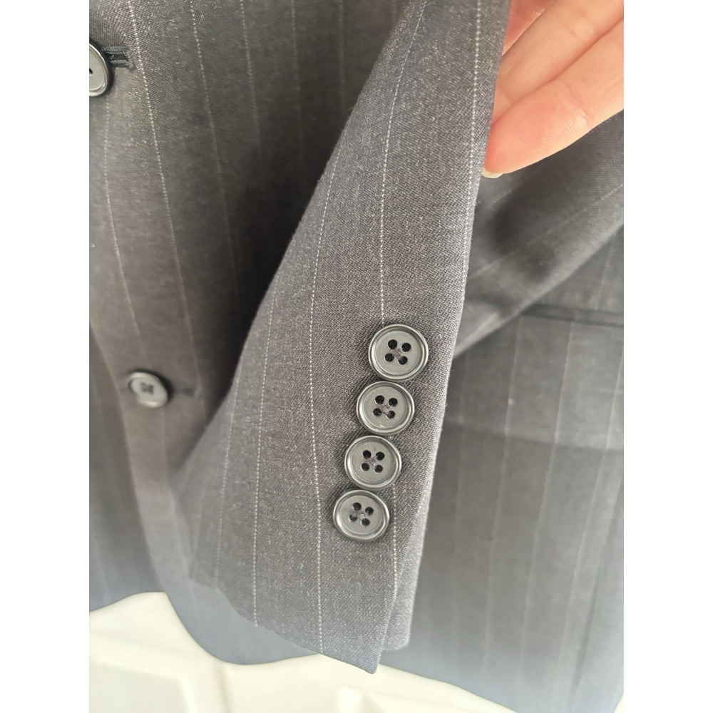 Austin Reed Men's 44R Charcoal Pin Stripe Wool Blazer Sport Coat Jacket Classic - Picture 5 of 11